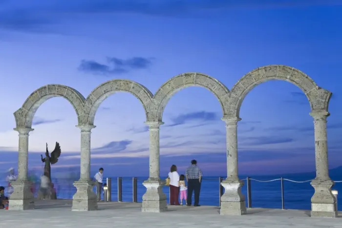 Framed Print : Arches on the Malecon, Puerto Vallarta, Jalisco State, Mexico, North America Framed Print : Arches on the Malecon, Puerto Vallarta, Jalisco State, Mexico, North America