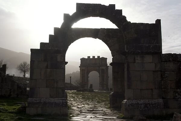 Arches at the northern end of the Forum, Djemila, UNESCO World Heritage Site