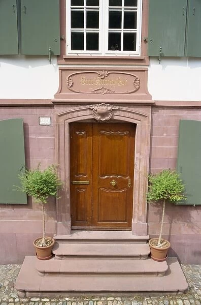 Architectural detail of an 18th century door in Basel