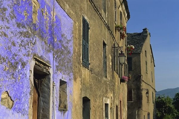 Architectural close-up in Penta di Casinca, Castagniccia Region, Corsica, France, Europe