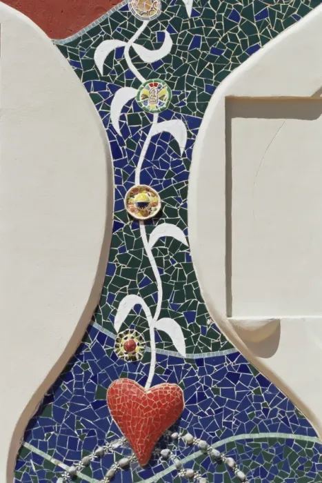 Framed Print : Architectural detail of decoration on a typical Ibizan house Framed Print : Architectural detail of decoration on a typical Ibizan house