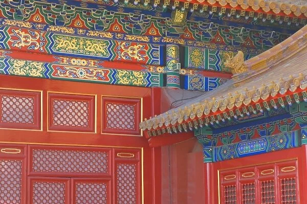Architectural detail, Forbidden City (Palace Museum), Beijing, China, Asia