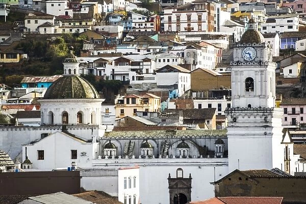 Architectural details at the Old City of Quito, UNESCO World Heritage Site, Ecuador
