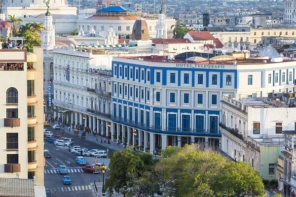 Architecture from an elevated view near the Malecon, Havana, Cuba, West Indies, Central