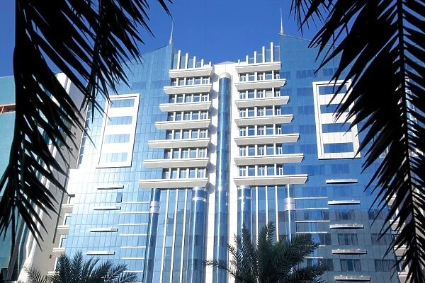 Architecture on Fourth Street, Abu Dhabi, United Arab Emirates, Middle East