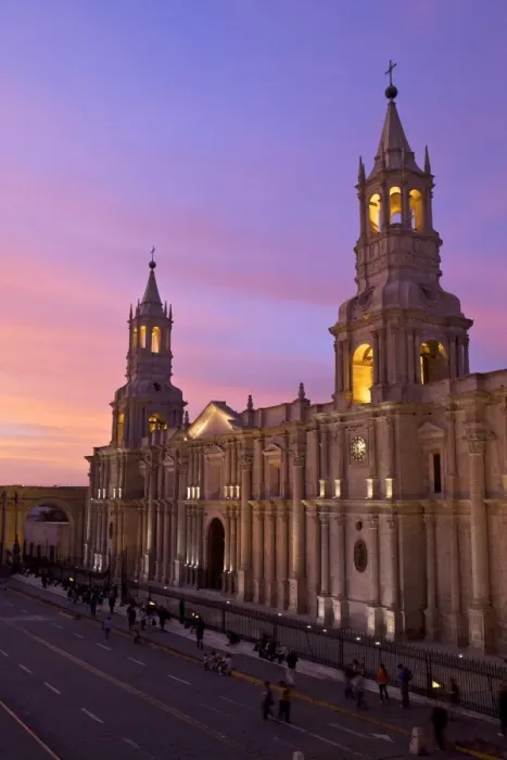 Framed Print : Arequipa Cathedral at sunset on Plaza de Armas, Arequipa, UNESCO World Heritage Site, Peru, South America Framed Print : Arequipa Cathedral at sunset on Plaza de Armas, Arequipa, UNESCO World Heritage Site, Peru, South America