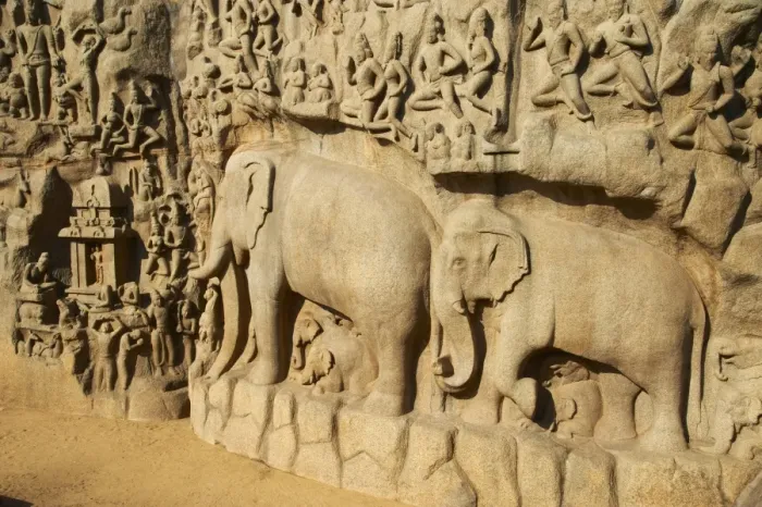 Framed Print : Arjunas Penance granite carvings, Mamallapuram (Mahabalipuram), UNESCO World Heritage Site, Tamil Nadu, India, Asia Framed Print : Arjunas Penance granite carvings, Mamallapuram (Mahabalipuram), UNESCO World Heritage Site, Tamil Nadu, India, Asia