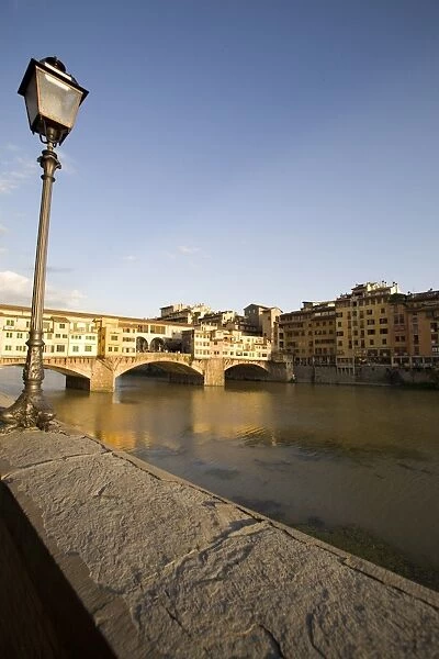 Along the Arno River and the Ponte Vecchio, Florence, Tuscany, Italy, Europe