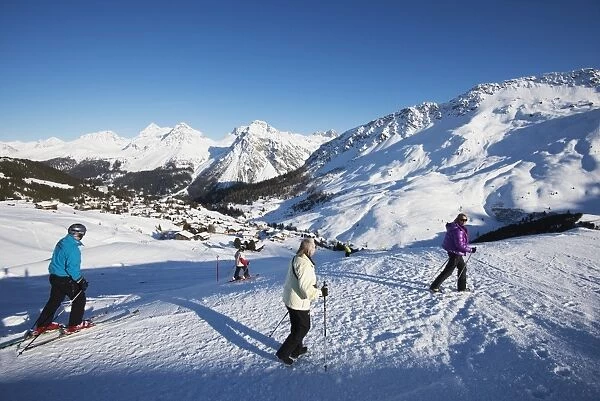 Arosa mountain resort ski area, Graubunden, Swiss Alps, Switzerland, Europe