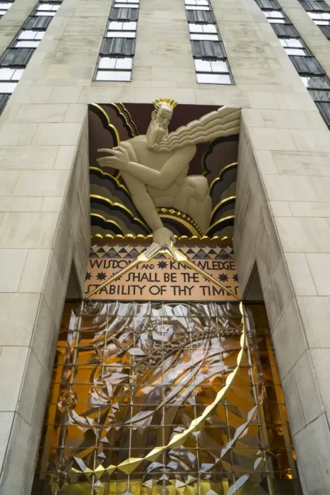 Framed Print : Art Deco detail of entrance to 30 Rockefeller Plaza, Rockefeller Center, Manhattan, New York City, New York, United States of America. North America Framed Print : Art Deco detail of entrance to 30 Rockefeller Plaza, Rockefeller Center, Manhattan, New York City, New York, United States of America. North America