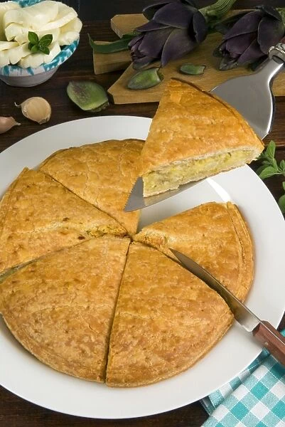 Artichoke pastry with mozzarella, Italy, Europe