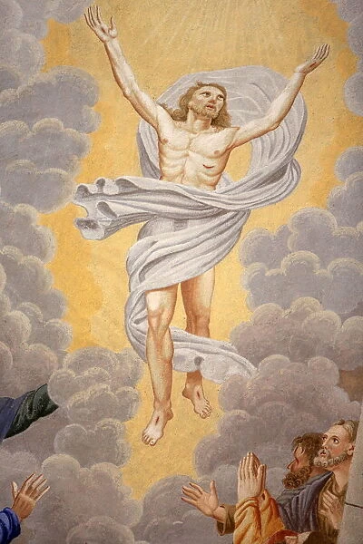 Ascension of Christ, St. Nicolas de Veroce church, Haute-Savoie, France, Europe