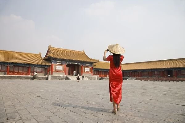 Asian woman (Chinese-Thai), The Forbidden City, Beijing, China, Asia