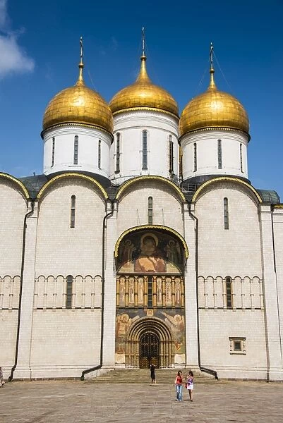Assumption Cathedral on Sabornaya Square, The Kremlin, UNESCO World Heritage Site, Moscow, Russia, Europe