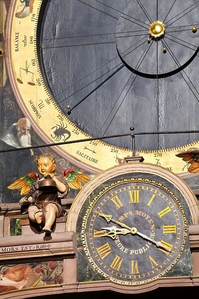 The astronomical clock inside Strasbourg cathedral, Strasbourg, Bas-Rhin, Alsace, France, Europe