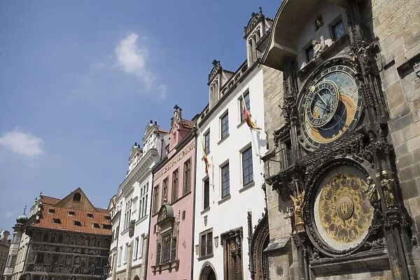 Astronomical clock, Town Hall, Old Town Square, Old Town, Prague, Czech Republic, Europe