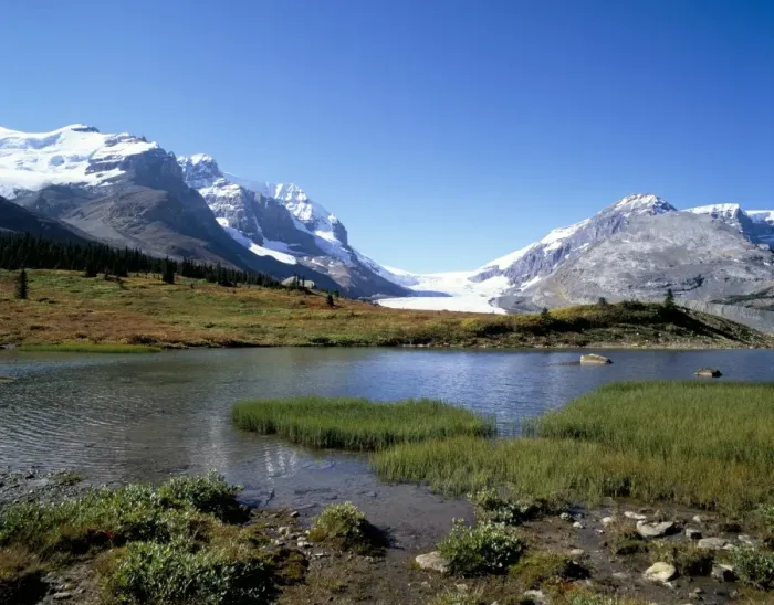 Framed Print : Athabasca Glacier and Sunwapta Lake, Rocky Mountains, Jasper National Park Framed Print : Athabasca Glacier and Sunwapta Lake, Rocky Mountains, Jasper National Park