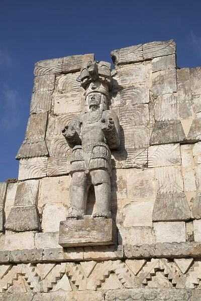 Atlantes figure, Palace of Masks, Kabah Archaelological Site, Yucatan, Mexico, North