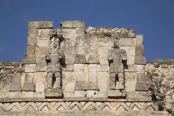 Atlantes figures, Palace of Masks, Kabah Archaelological Site, Yucatan, Mexico, North