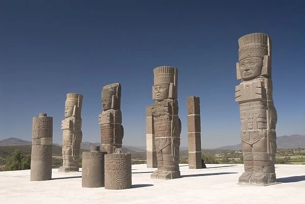 Atlantes warrior statues, Temple of Quetzalcoatl, Tula, the probable capital of Toltec civilization