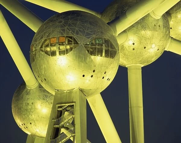 Detail of the Atomium, Brussels, Belgium, Europe