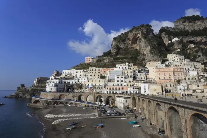 Framed Print : Atrani beach front, near Amalfi, Costiera Amalfitana (Amalfi Coast), UNESCO World Heritage Site Framed Print : Atrani beach front, near Amalfi, Costiera Amalfitana (Amalfi Coast), UNESCO World Heritage Site