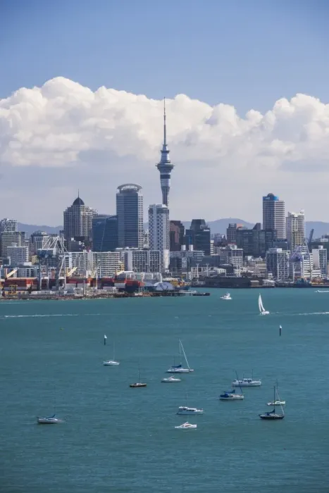 Framed Print : Auckland City skyline and Auckland Harbour seen from Devenport, North Island, New Zealand Framed Print : Auckland City skyline and Auckland Harbour seen from Devenport, North Island, New Zealand