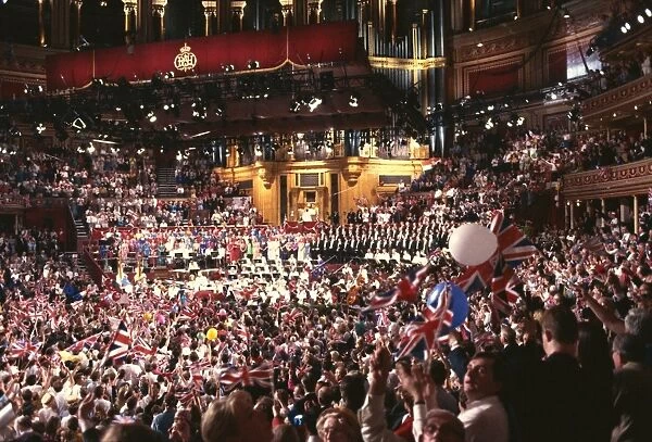 Audience at the Last Night of the Proms in 1992, Royal Albert Hall, Kensington