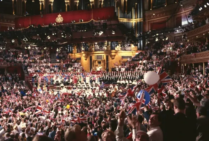 Framed Print : Audience at the Last Night of the Proms in 1992, Royal Albert Hall, Kensington Framed Print : Audience at the Last Night of the Proms in 1992, Royal Albert Hall, Kensington