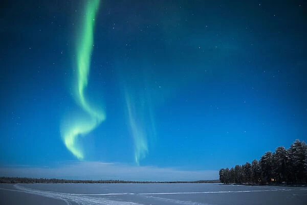 Aurora Borealis (Northern Lights), Pallas-Yllastunturi National Park, Lapland, Finland