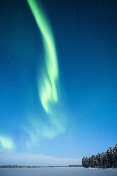 Aurora Borealis (Northern Lights), Pallas-Yllastunturi National Park, Lapland, Finland