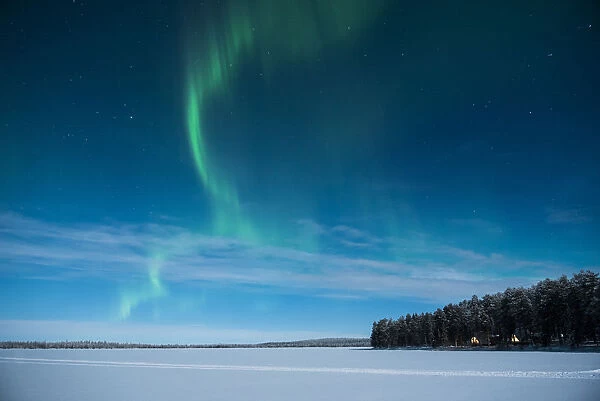 Aurora Borealis (Northern Lights), Pallas-Ylllastunturi National Park, Lapland, Finland