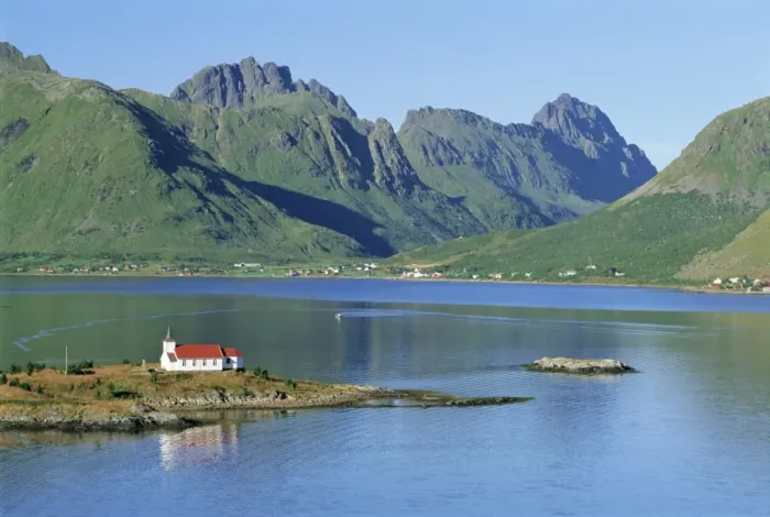 Framed Print : Austnesfjorden and Trolltinden mountain range Framed Print : Austnesfjorden and Trolltinden mountain range