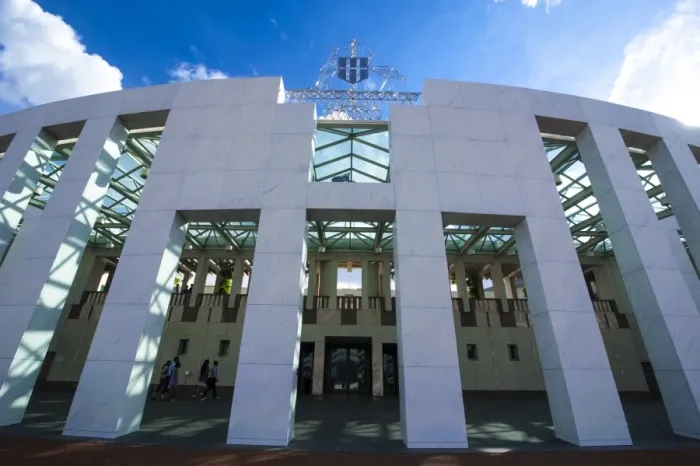 Framed Print : The Australian Parliament in Canberra, Australian Capital Territory, Australia, Pacific