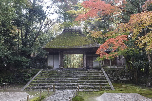 Autumn color in Honen-in temple, a Buddhist temple located on the Philosophers Walk