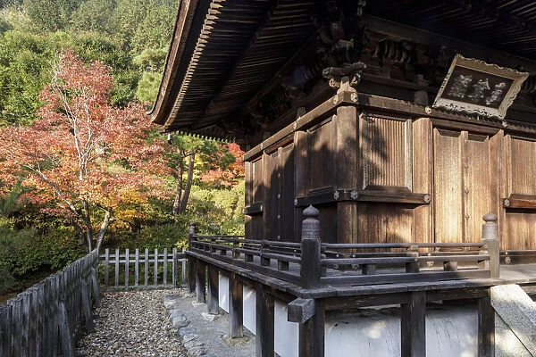 Autumn color in Jojakko-ji Temple in Arashiyama, Kyoto, Japan, Asia