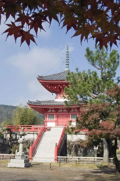 Autumn colours at Daikaku ji (Daikakuji) Temple, dating from 876, Sagano area