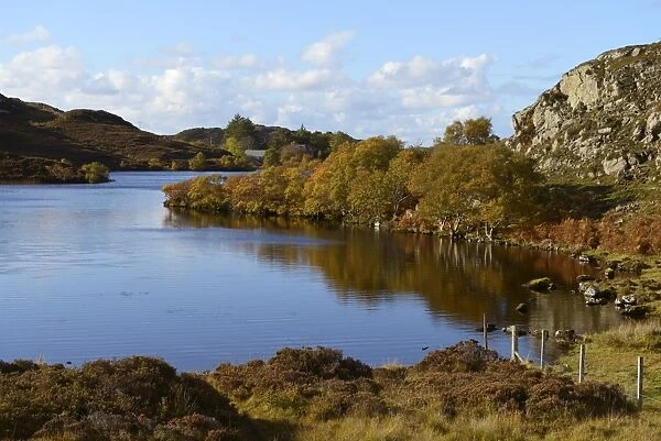 Autumn landscape, Sutherland, Highlands, Scotland, United Kingdom, Europe