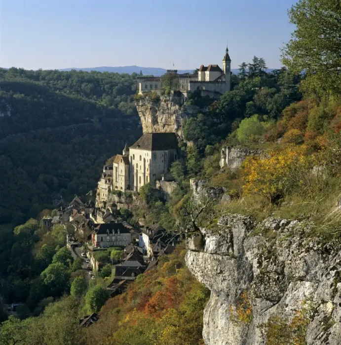 Framed Print : Autumnal view, Rocamadour, Lot, Midi-Pyrenees, France, Europe Framed Print : Autumnal view, Rocamadour, Lot, Midi-Pyrenees, France, Europe