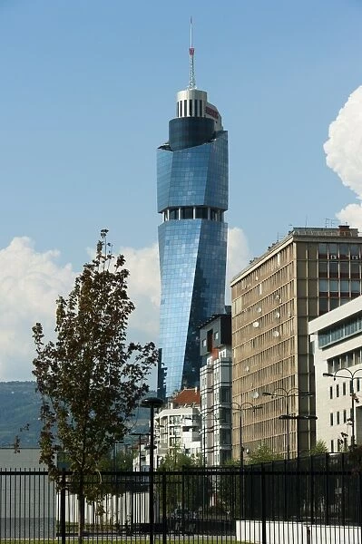 Avaz Twist Tower, headquarters of the newspaper Dnevni Avaz, Sarajevo, Bosnia and Herzegovina, Europe