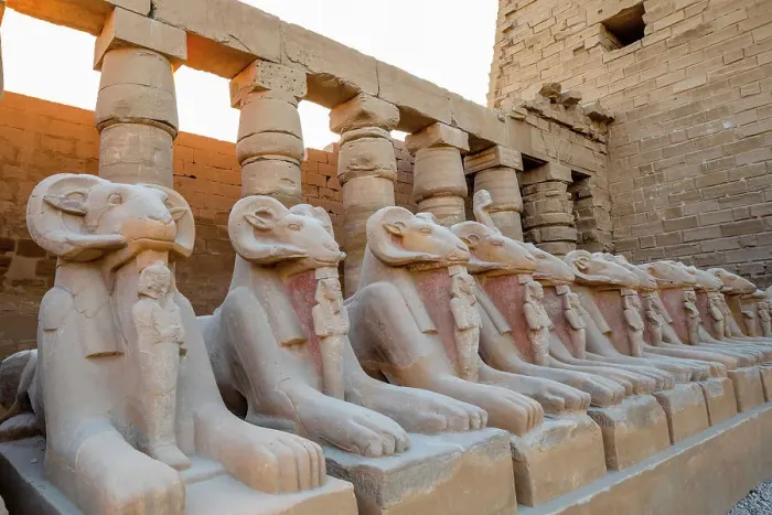 Framed Print : The Avenue of Ram Headed Sphinxes, Karnak Temple, Luxor, Thebes, UNESCO World Heritage Site, Egypt, North Africa, Africa Framed Print : The Avenue of Ram Headed Sphinxes, Karnak Temple, Luxor, Thebes, UNESCO World Heritage Site, Egypt, North Africa, Africa