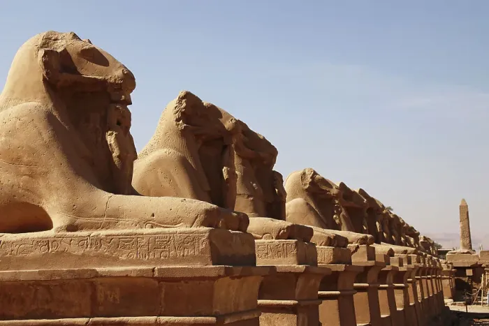 Framed Print : Avenue of Sphinxes, Luxor, Thebes, UNESCO World Heritage Site, Egypt, North Africa, Africa
