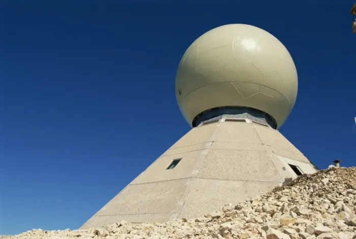 Framed Print : Aviation radar installation, Mont Ventoux, Haute Provence, Provence, France, Europe