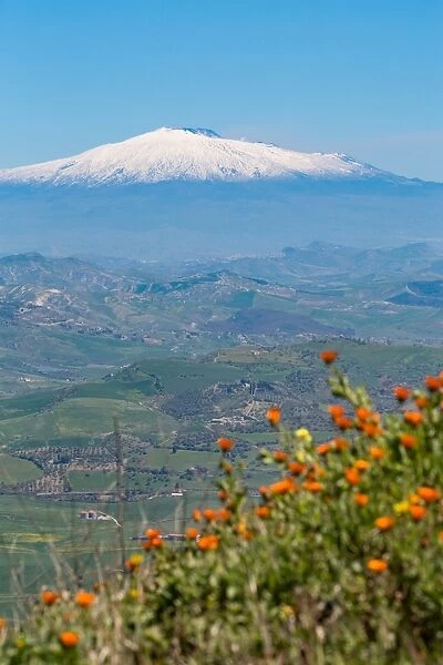 The awe inspiring Mount Etna, UNESCO World Heritage Site and Europes tallest active volcano