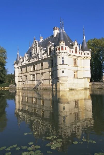 Azay le Rideau chateau, Loire Valley, UNESCO World Heritage Site, Centre, France, Europe