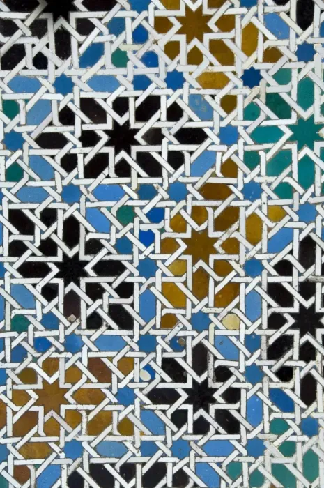 Framed Print : Azulejos tile work in the Mudejar style