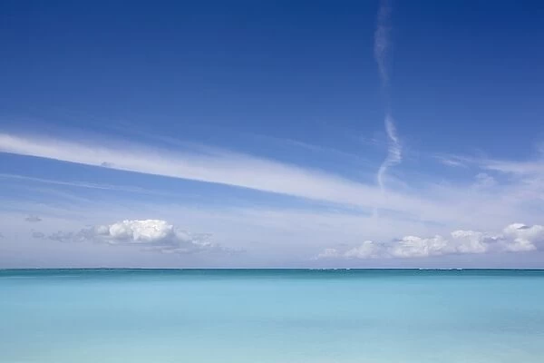 The azure waters of Grace Bay, the main visitor attraction on Providenciales, Turks and Caicos