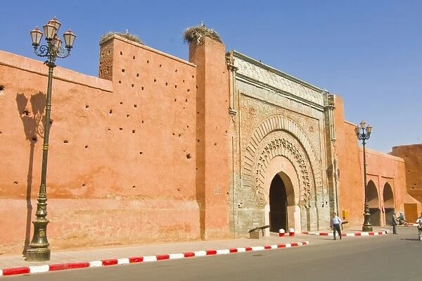 Bab Agnou city gate, Marrakech, Morocco, North Africa, Africa