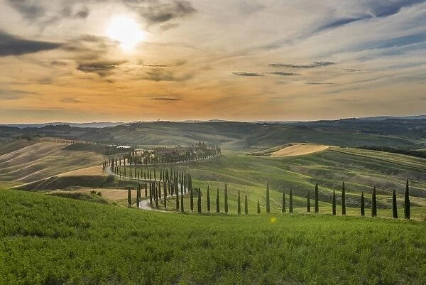 Baccoleno farmhouse, Val d Orcia (Orcia Valley), UNESCO World Heritage Site, Tuscany