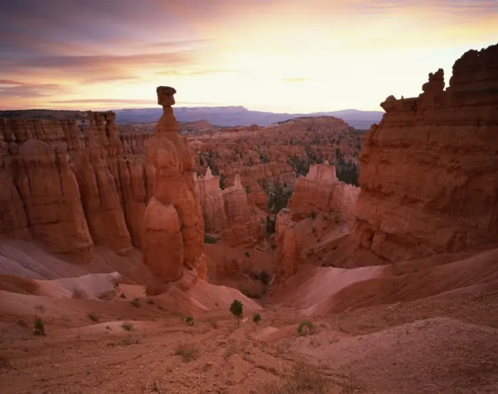 Framed Print : Backlit hoodoos and Thors Hammer Framed Print : Backlit hoodoos and Thors Hammer